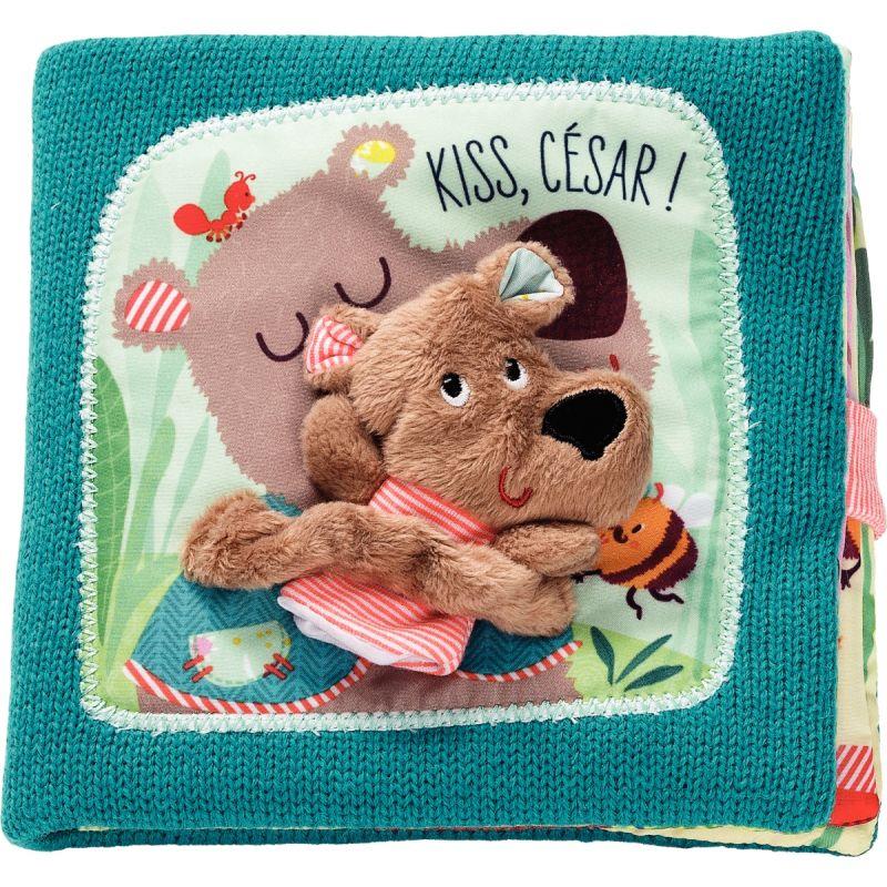 Image de  Livre en tissu LILLIPUTIENS, l’ours César câlins 
