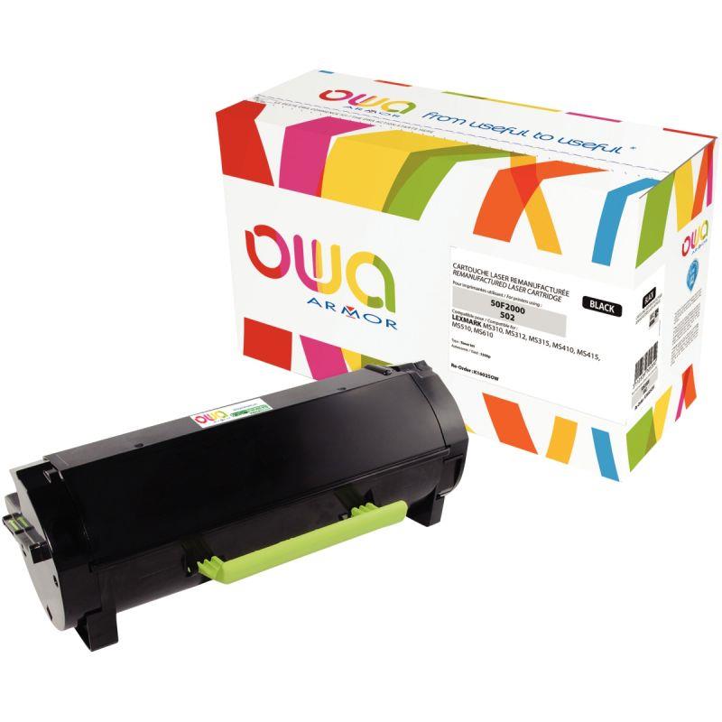 Image de  OWA toner laser noir remanufacturé compatible Lexmark 50F2000 