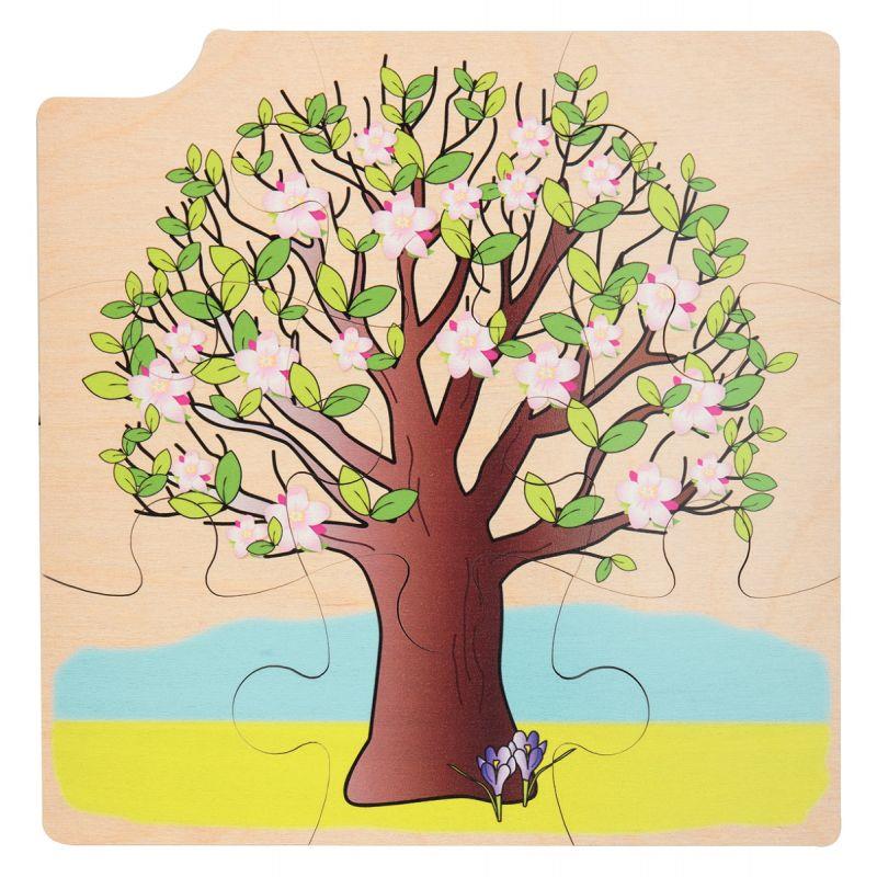 Image de  Puzzle en bois 4 niveaux 4 saisons, 36 pièces 