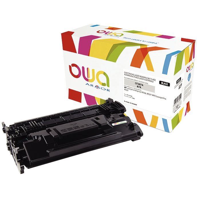Image de  OWA cartouche laser noire remanufacturée compatible HP 87A (CF287A) 