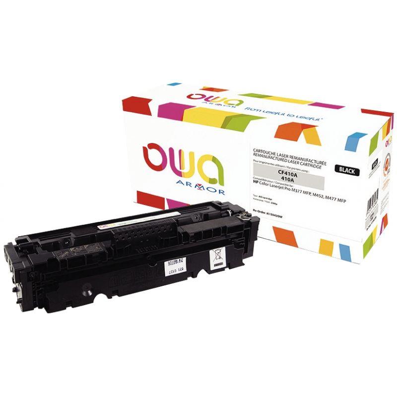 Image de  OWA cartouche laser noire remanufacturée compatible HP 410A (CF410A) 