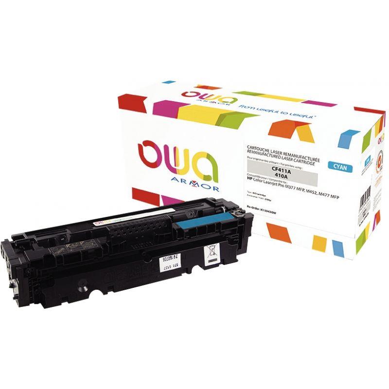 Image de  OWA cartouche laser cyan remanufacturée compatible HP 410A (CF411A) 