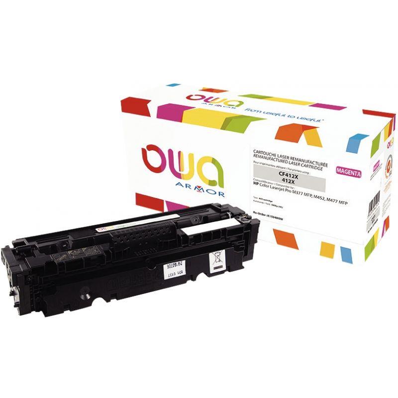 Image de  OWA cartouche laser magenta haute capacité remanufacturée compatible HP 410X (CF413X) 