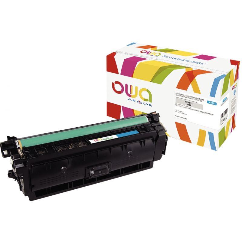 Image de  OWA cartouche laser cyan haute capacité remanufacturée compatible HP 508X (CF361X) 