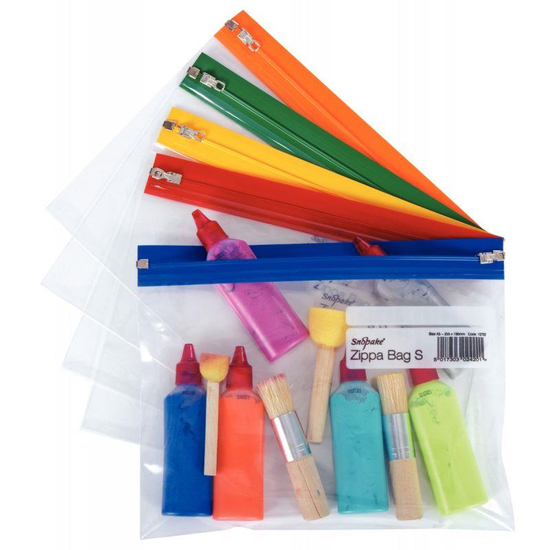 Image de  Paquet de 5 pochettes fourre-tout A5 assortis 