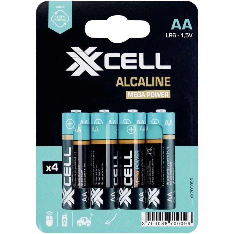 Image de  Blister de 4 piles 1.5V LR06 alcaline XXCELL 