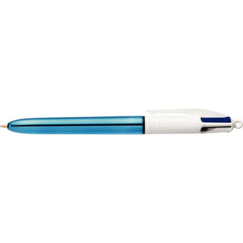 Image de  Stylo bille 4 Couleurs Shine bleu 