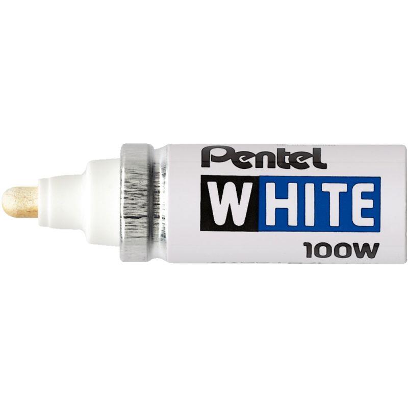 Image de  Marqueur 100W pointe large blanc 