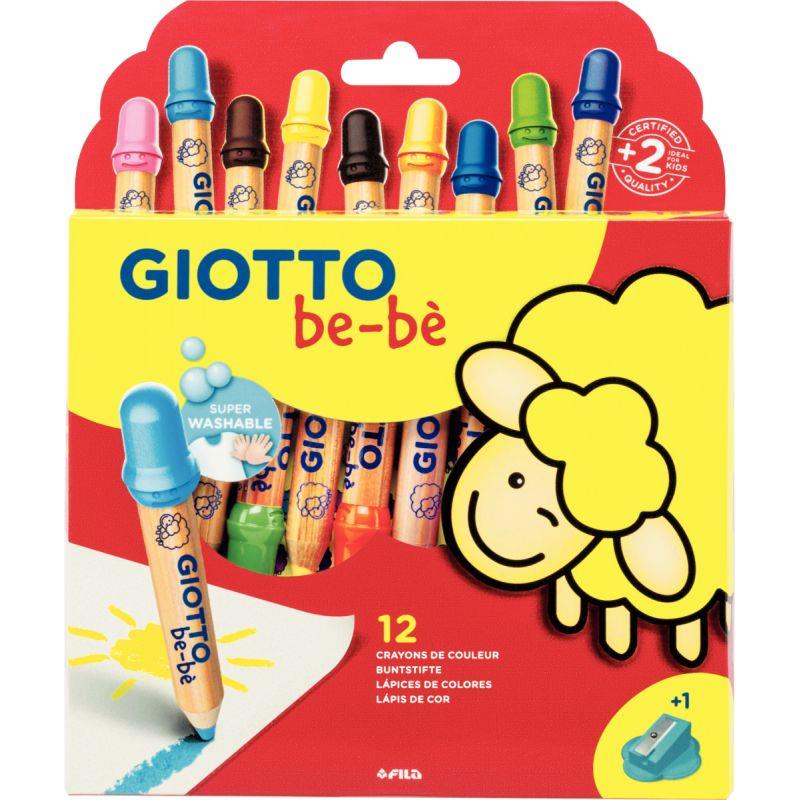 Image de  Étui de 12 crayons de couleur Maxi Bébé + 1 taille crayon 