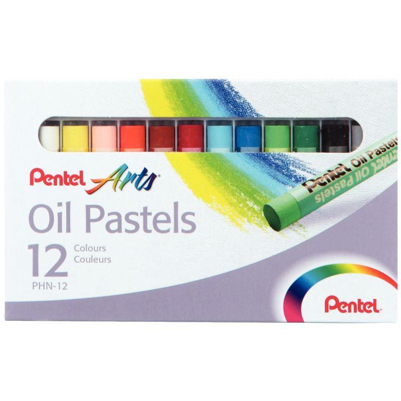 Image de  Boîte de 12 pastels à l''huile 8mm 