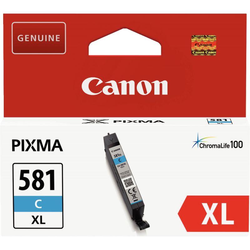Image de  Canon 581XL cartouche jet d''encre cyan haute capacité authentique (CLI581XLC) 