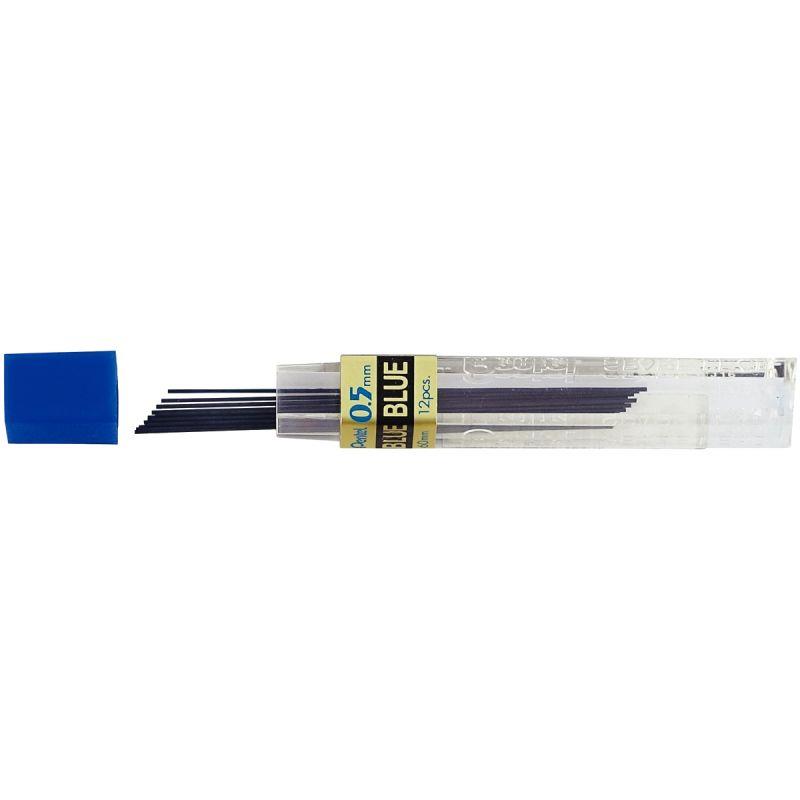 Image de  Étui de 12 mines Pentel 0,5mm bleu 