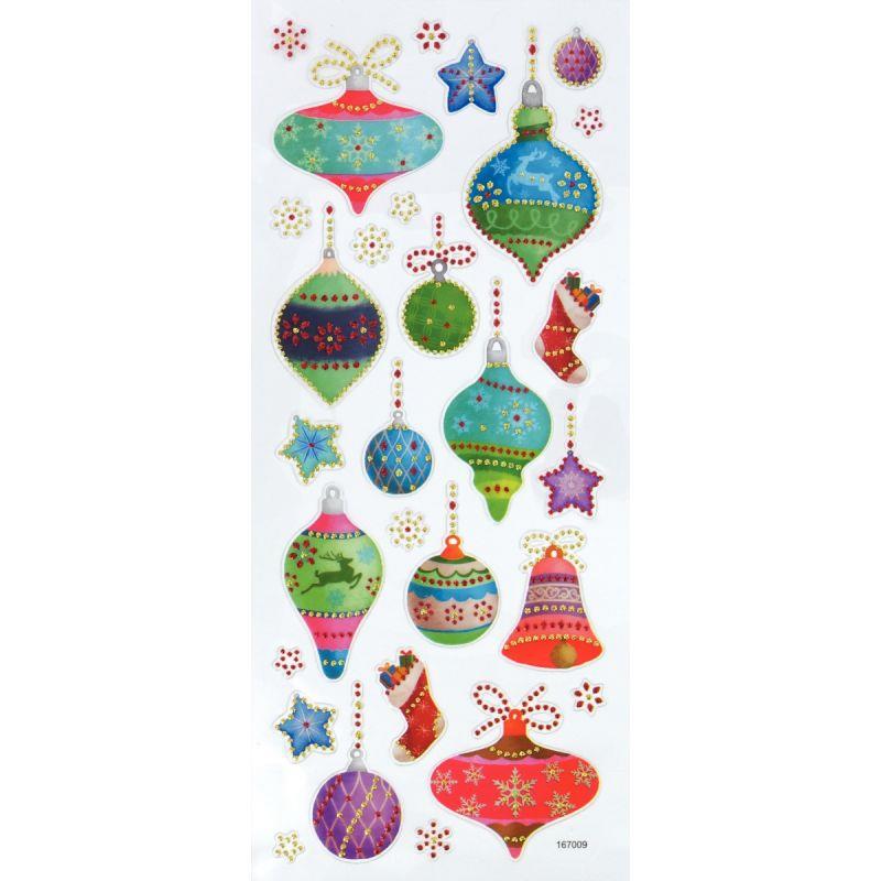 Image de  Pochette de 153 stickers avec strass pailletés thème Noël 