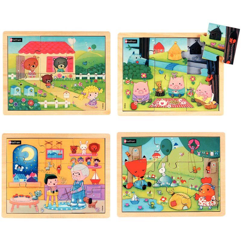 Image de  Lot de 4 puzzles, les contes n°1 
