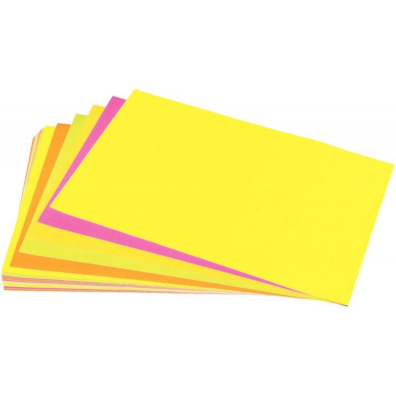 Image de  Paquet de 25 feuilles affiche 90g 40x60cm fluo assortis 