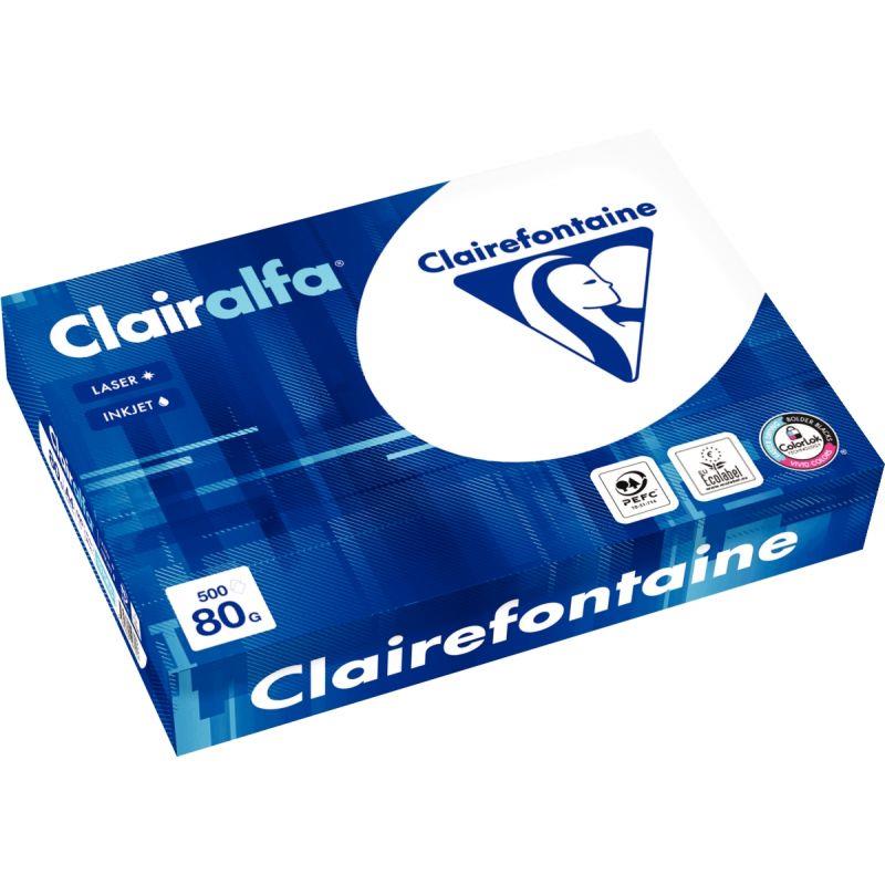 Image de  Ramette de 500 feuilles format A4 80g blanc CLAIRALFA 
