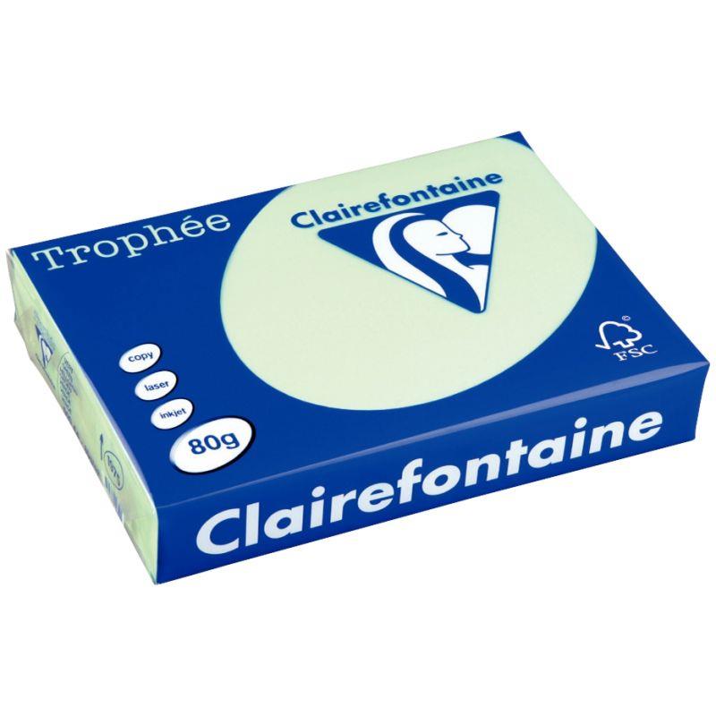 Image de  Ramette de 500 feuilles format A4 vert CLAIREFONTAINE 