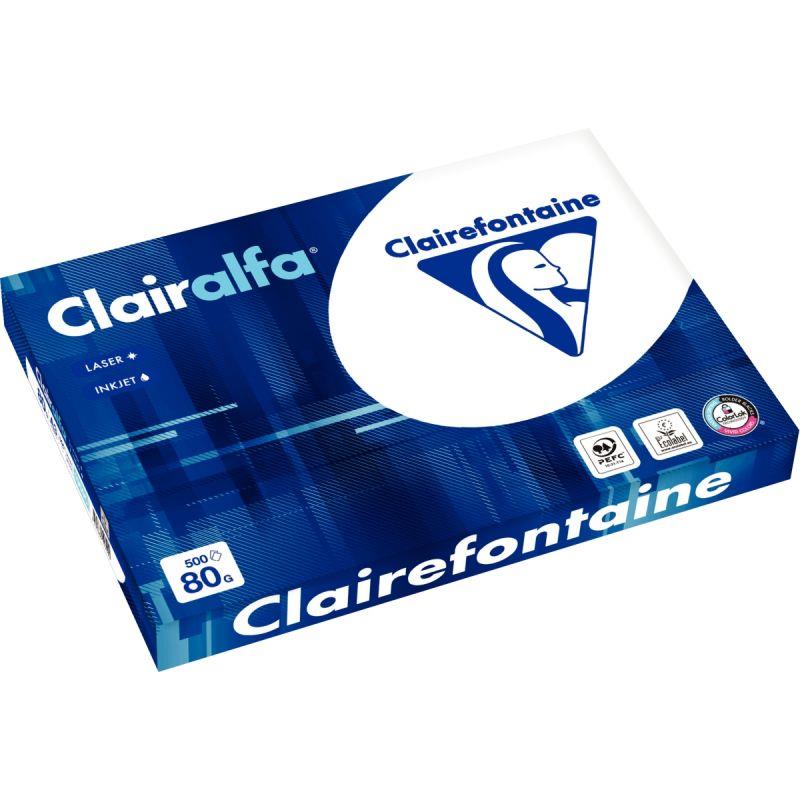 Image de  Ramette de 500 feuilles format A3 80g blanc CLAIRALFA 