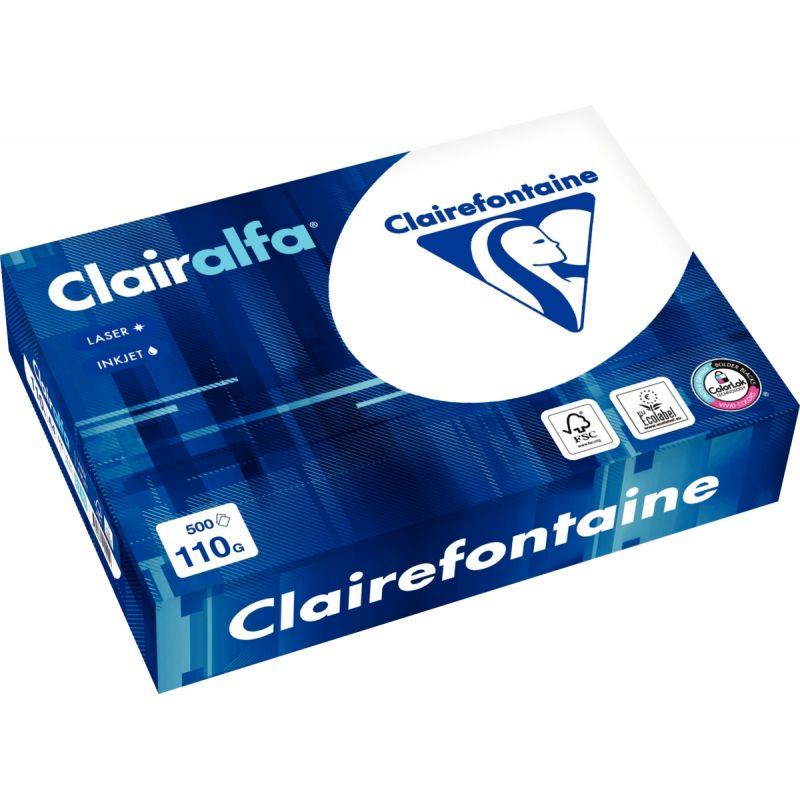Image de  Ramette de 500 feuilles format A4 110g blanc CLAIRALFA 