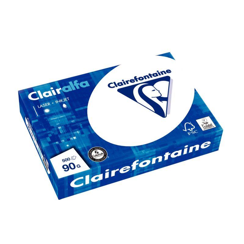 Image de  Ramette de 500 feuilles format A4 90g blanc CLAIRALFA 