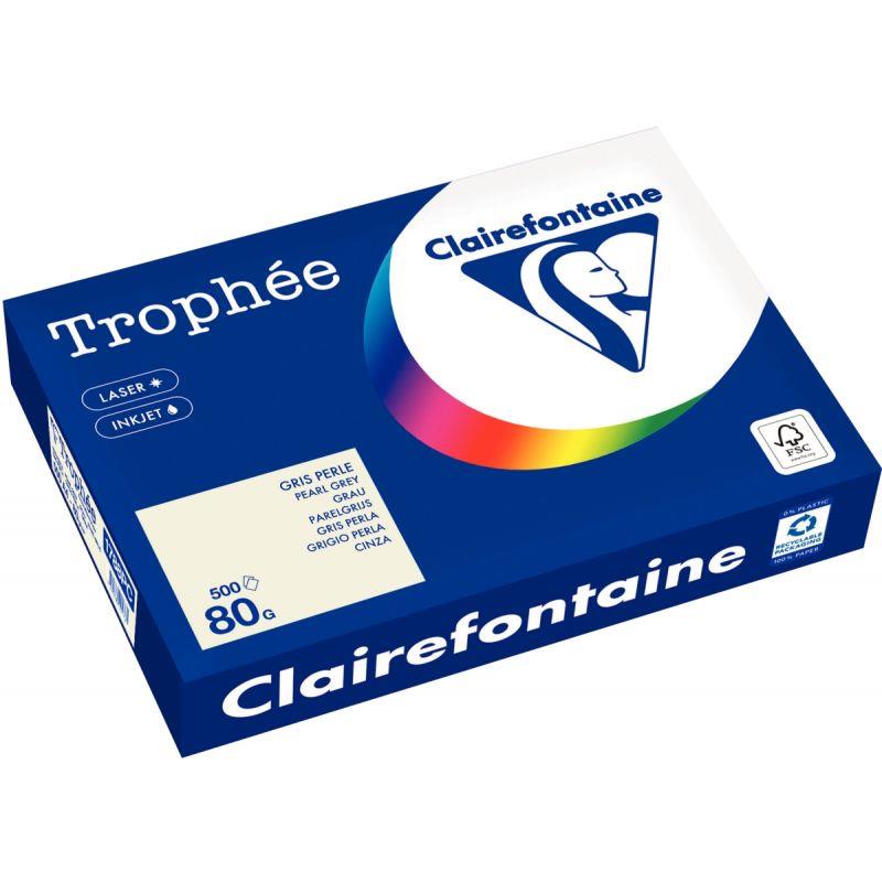 Image de  Ramette de 500 feuilles format A4 80g gris perle CLAIREFONTAINE 