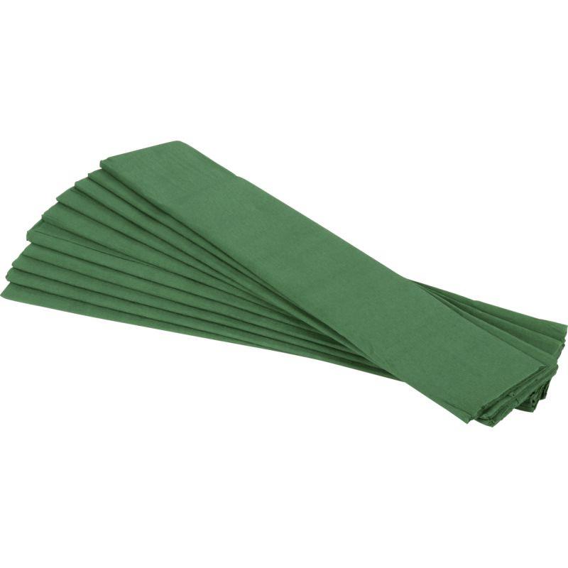 Image de  Paquet de 10 feuilles crépon ordinaire 200x50 cm  vert foncé 