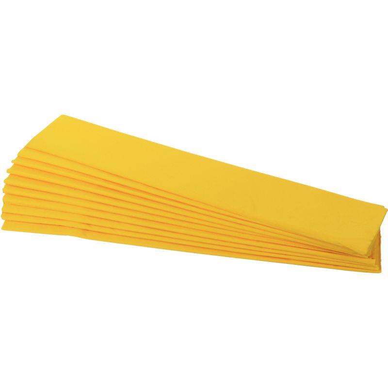 Image de  Paquet de 10 feuilles crépon ordinaire 200x50 cm jaune 