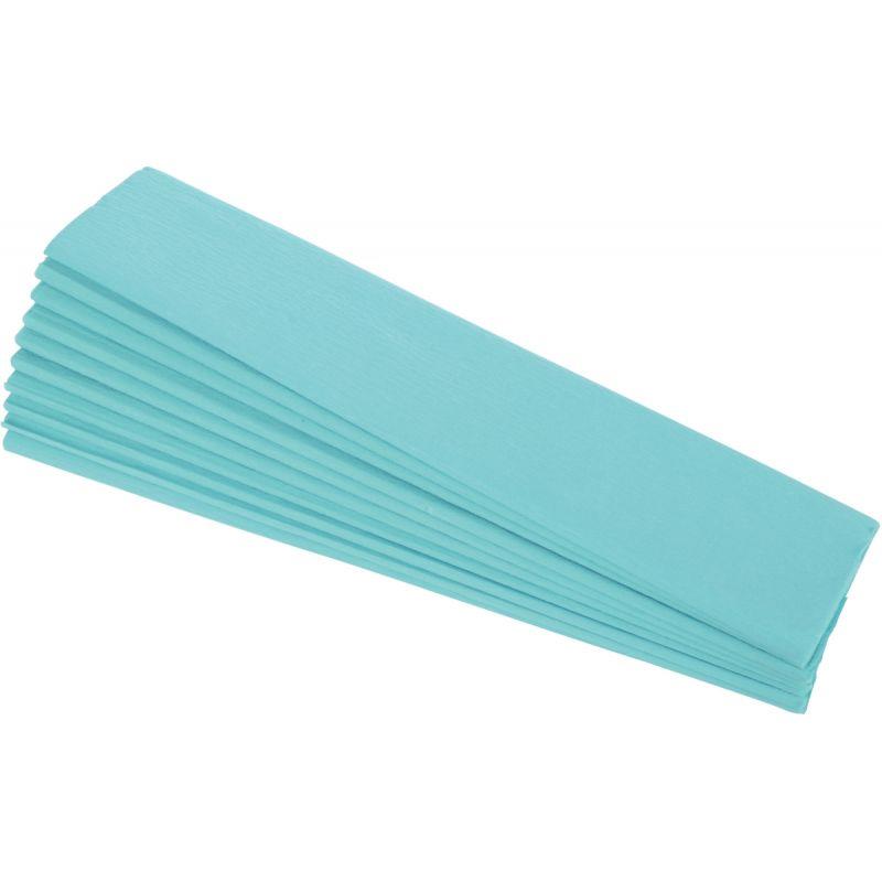 Image de  Paquet de 10 feuilles crépon supérieur 250 x 50 cm bleu turquoise 