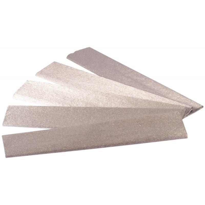 Image de  Paquet de 5 feuilles de crépon métallisé 250x50 cm argent 