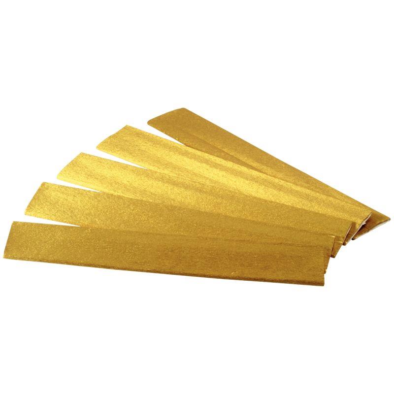 Image de  Paquet de 5 feuilles de crépon métallisé 250x50 cm or 