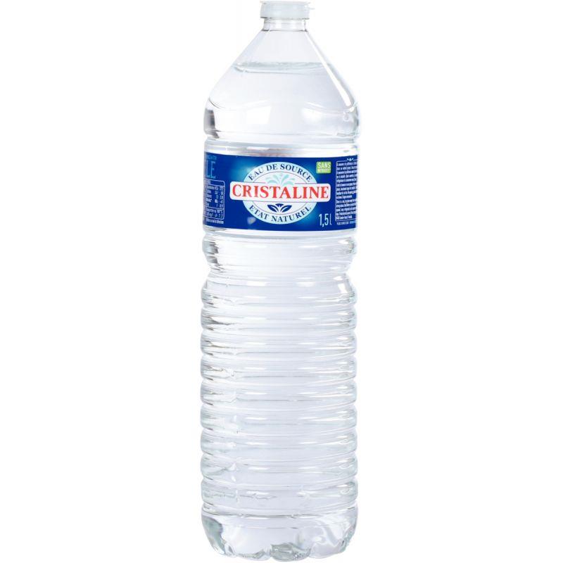 Image de  Lot de 6 bouteilles d''eau CRISTALINE 1,5L 