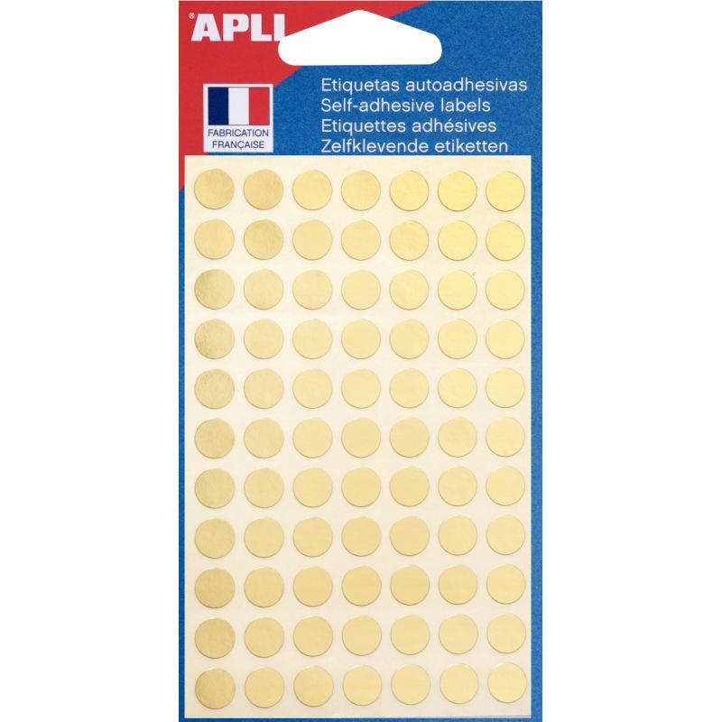 Image de  Sachet de 308 pastilles adhésives diamètre 8 mm or 