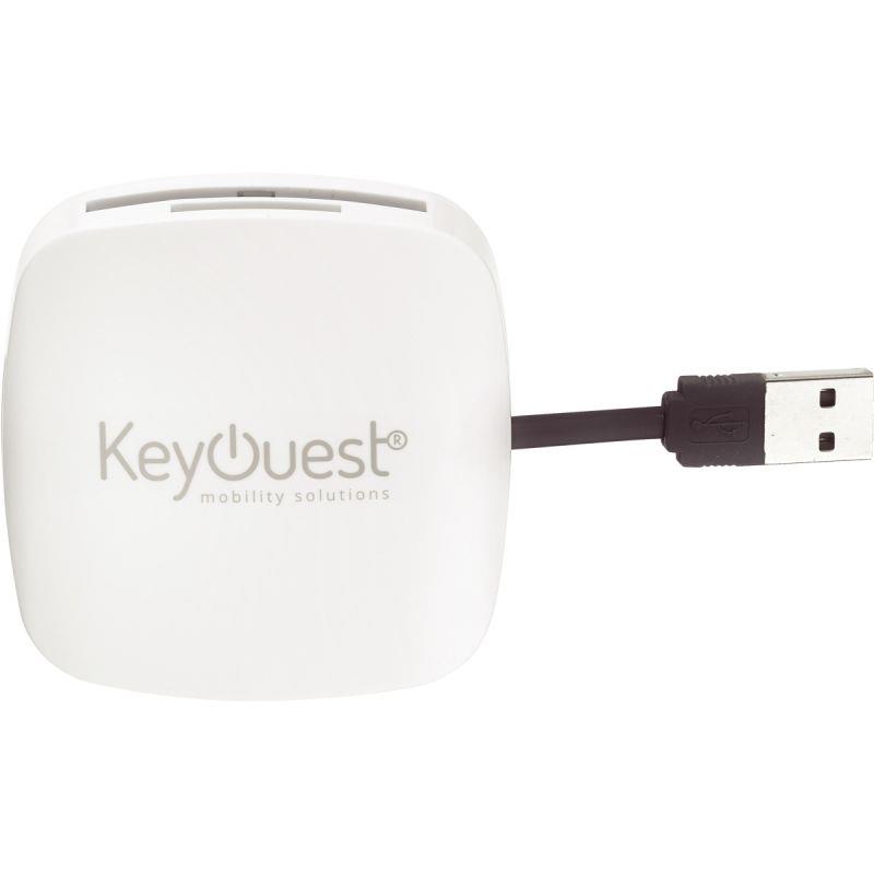 Image de  Combo HUB 2 en 1 avec 3 ports USB 2.0 et lecteur de cartes mémoire 