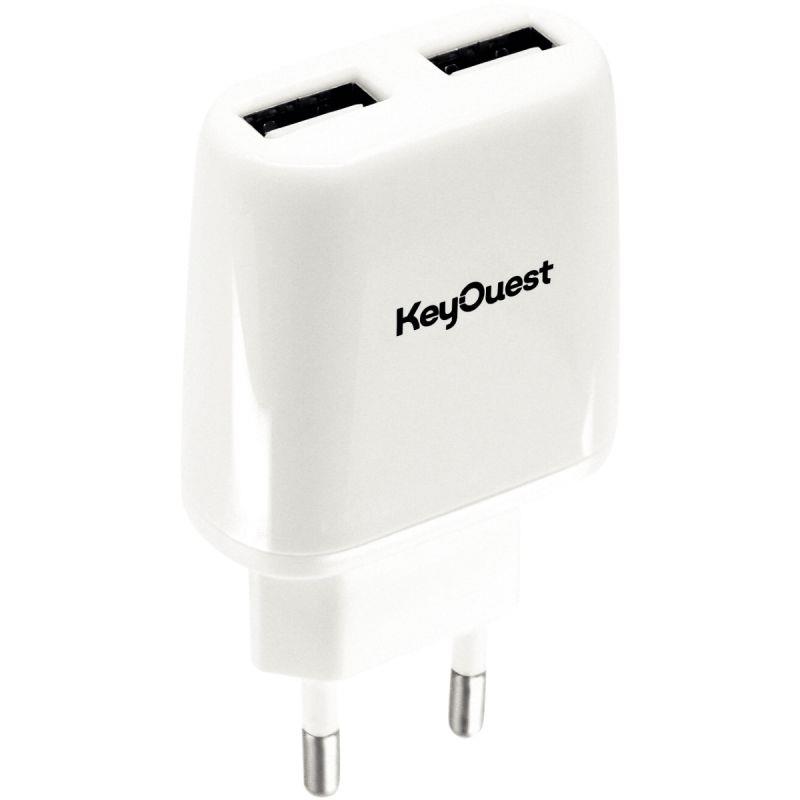 Image de  Chargeur secteur 2 ports USB-12W rapide blanc 