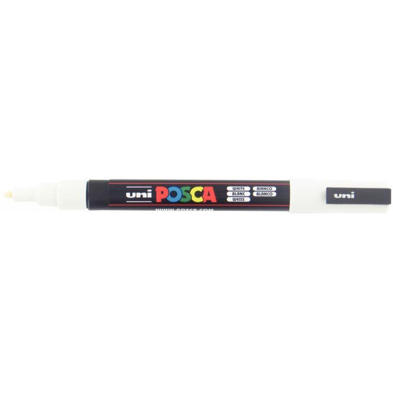 Image de  Marqueur Posca pointe fine ogive blanc 