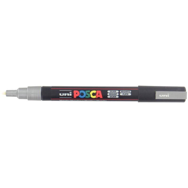 Image de  Marqueur Posca pointe fine ogive argent 