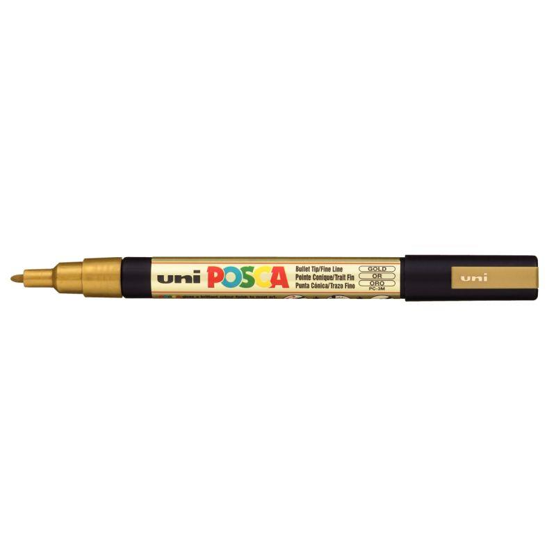 Image de  Marqueur Posca pointe fine ogive or 