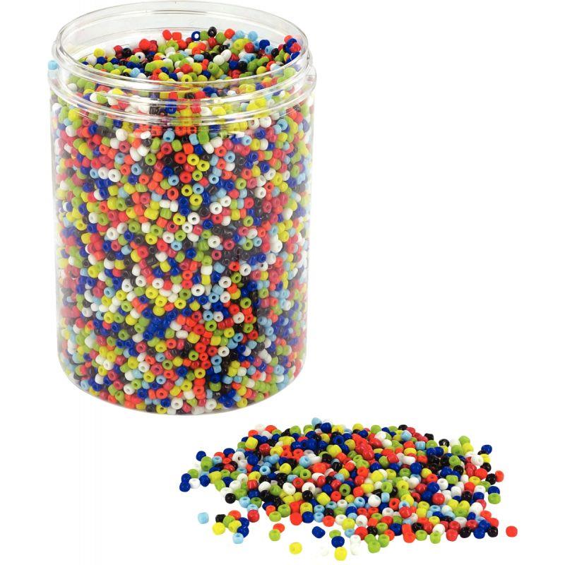 Image de  Bocal de 500 grammes de perles rocailles opaques diamètre 2,5 mm assortis 