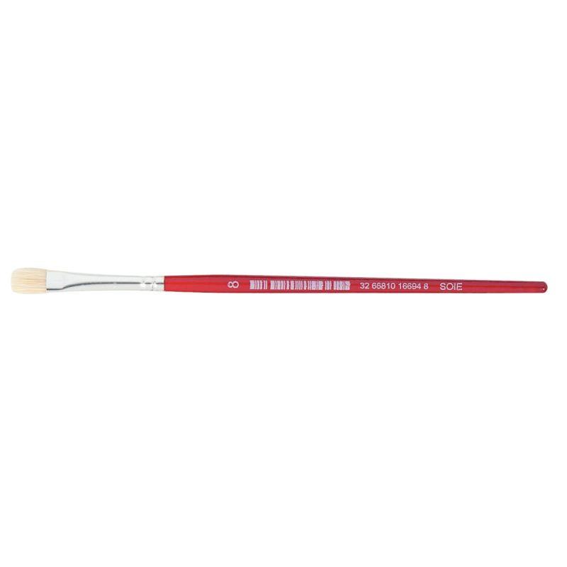 Image de  Brosse plate en soie N° 8 