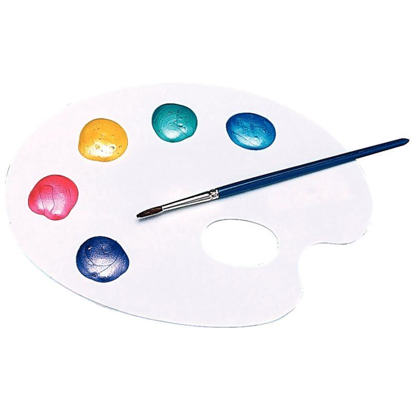 Image de  Palette en plastique forme ovale 1 trou 