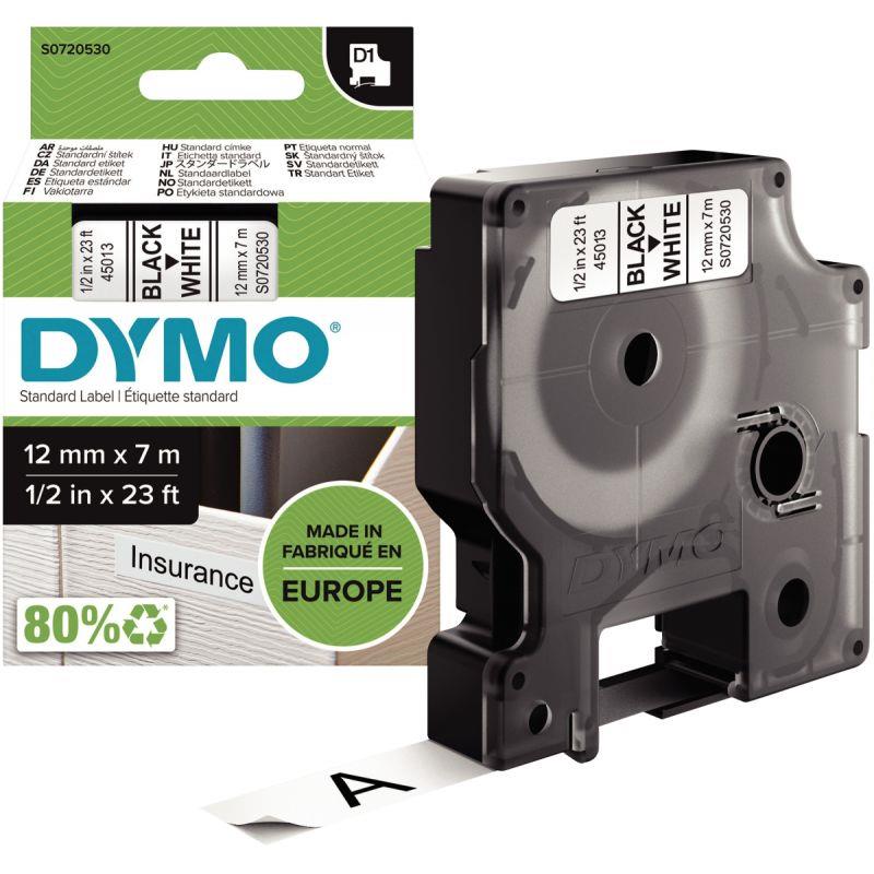 Image de  Recharge DYMO D1 12 mm x 7 m noir et blanc 