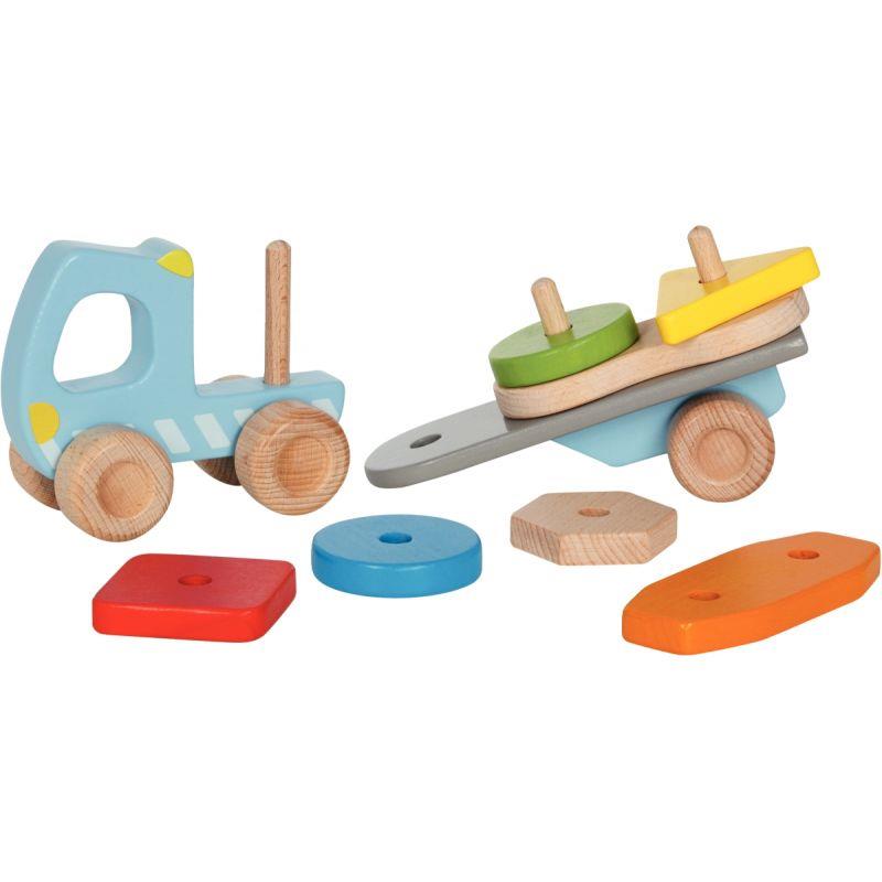 Image de  Camion avec cargaison en bois à empiler 