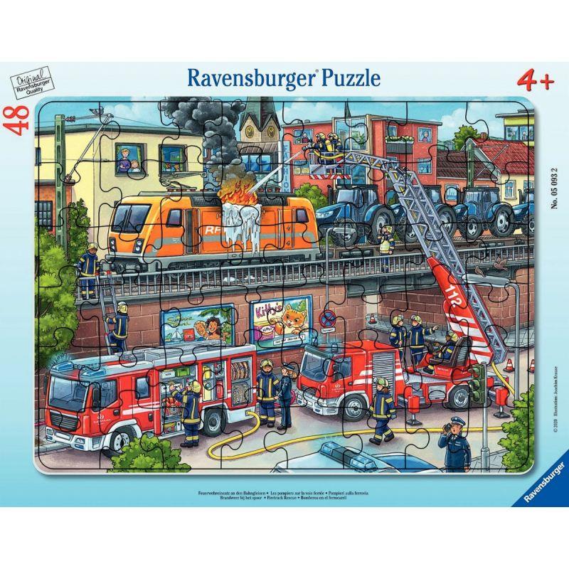 Image de  Puzzle à cadre de 48 pièces, les pompiers 