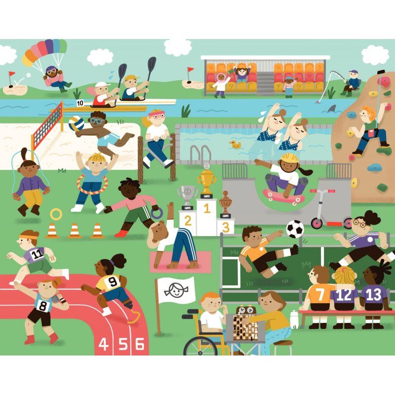Image de  Puzzle à cadre 72 pièces en bois, les sports d''été 