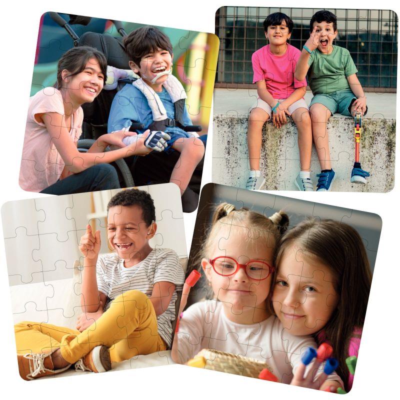 Image de  Lot de 4 puzzles en plastique souple 25 pièces, l''inclusion 