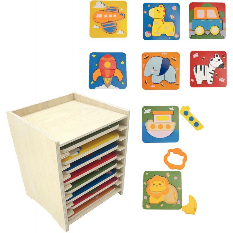 Image de  Boite de rangement + 8 encastrements 1er âge 