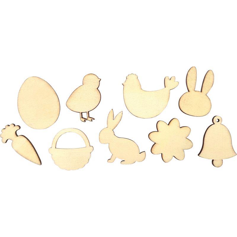 Image de  Sachet de 45 mini déco de Pâques en bois 