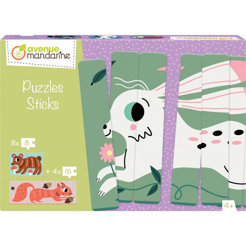 Image de  Boite de 12 puzzles sticks, la forêt 