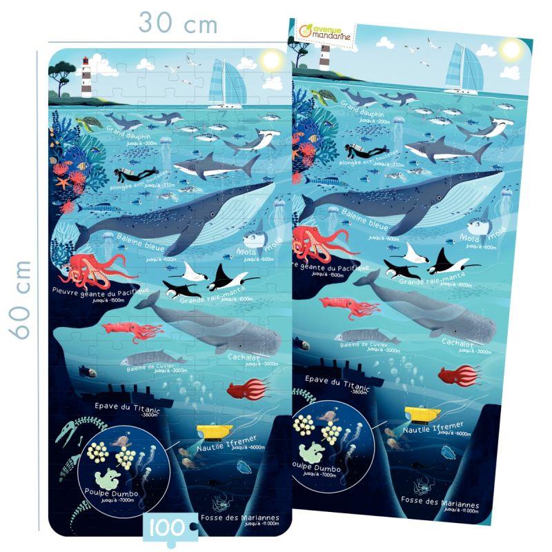 Image de  Puzzle 100 pièces, le monde marin 