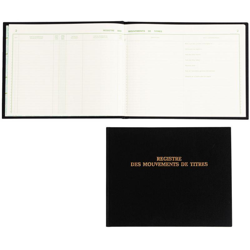 Image de  Registre des mouvements de titres, 100 pages format 240 x 320 mm à l''Italienne 